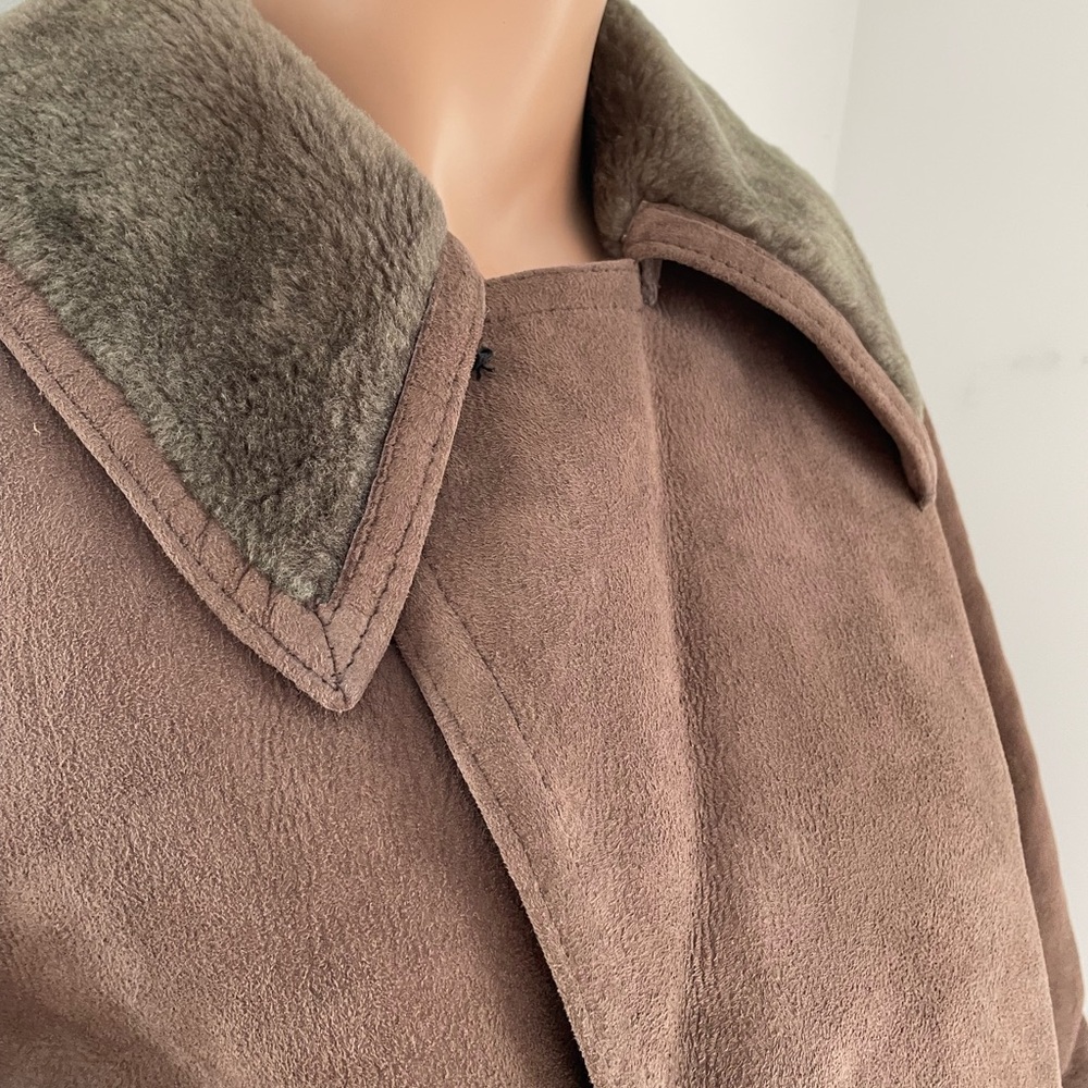 HOLT RENFREW 43”chest classic Californian rancher sheepskin coat real vintage - Picture 10 of 16